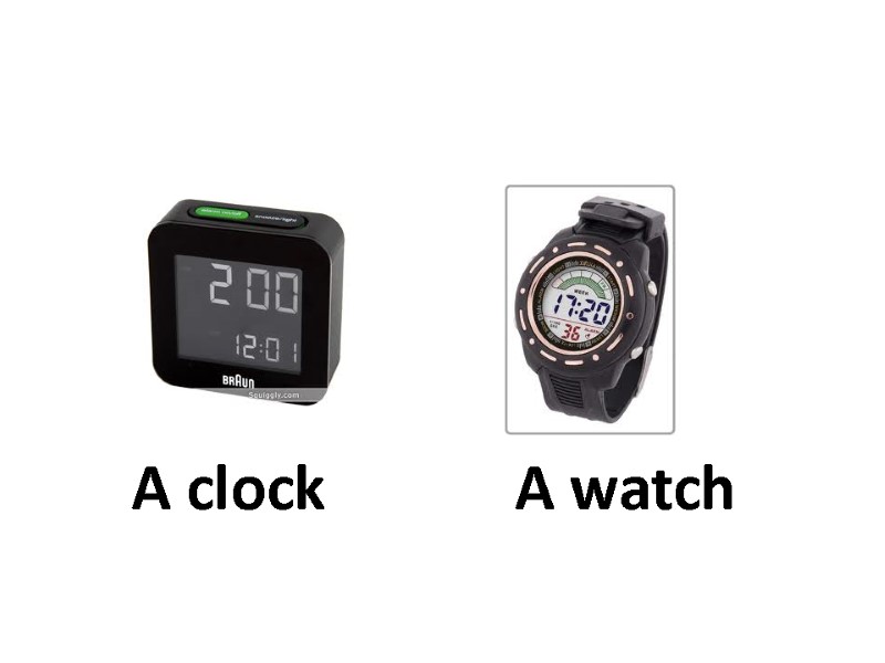 A clock A watch